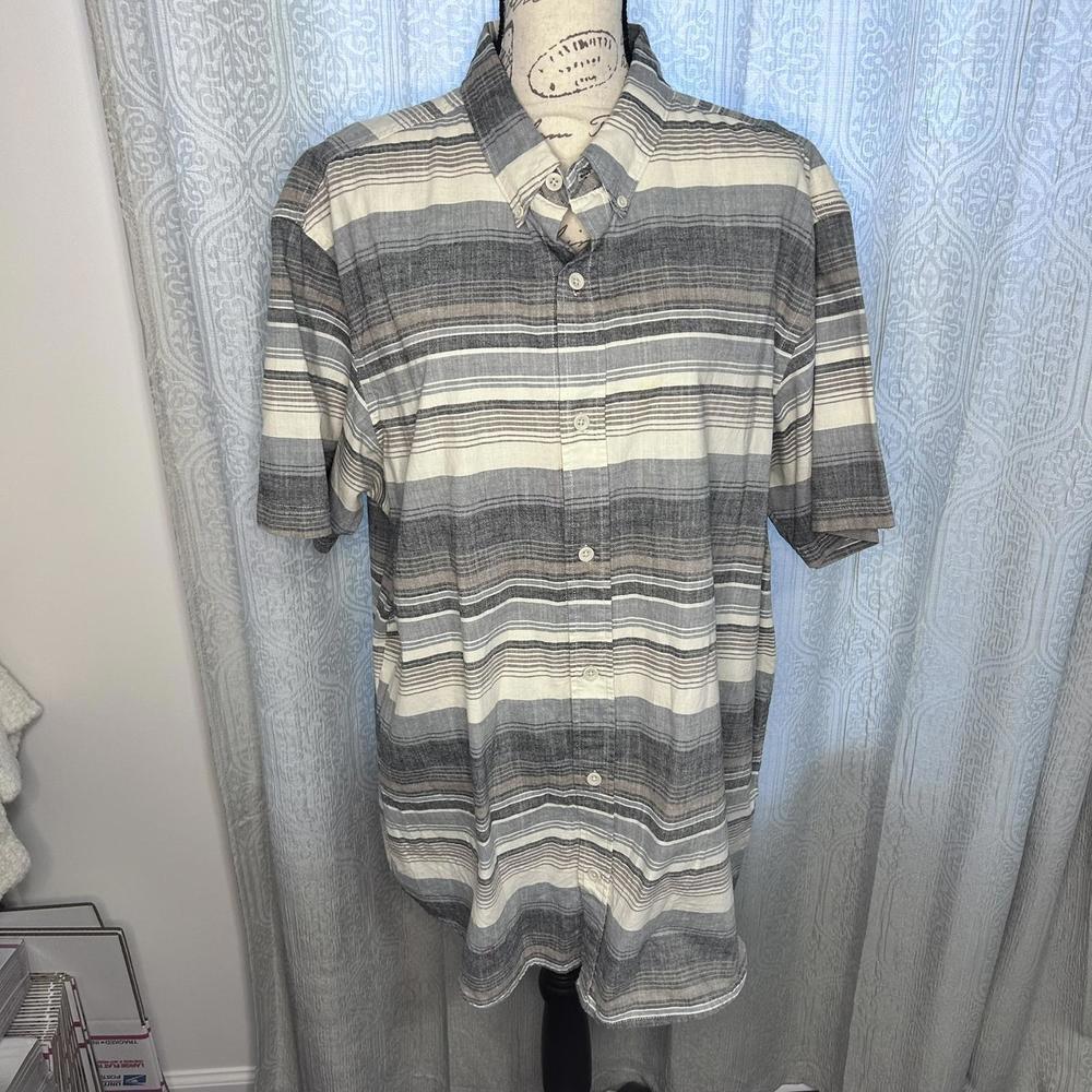 Red Head Brand Company blue/white cotton stripped button up shirt men's‎ size XL